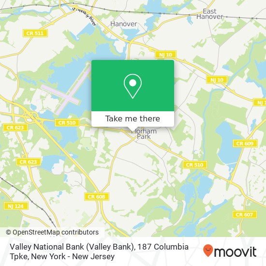 Mapa de Valley National Bank (Valley Bank), 187 Columbia Tpke