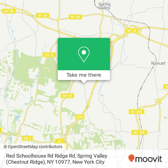 Red Schoolhouse Rd Ridge Rd, Spring Valley (Chestnut Ridge), NY 10977 map