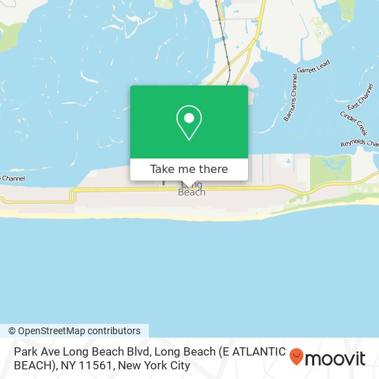 Mapa de Park Ave Long Beach Blvd, Long Beach (E ATLANTIC BEACH), NY 11561