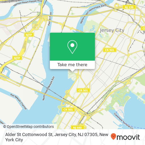 Alder St Cottonwood St, Jersey City, NJ 07305 map