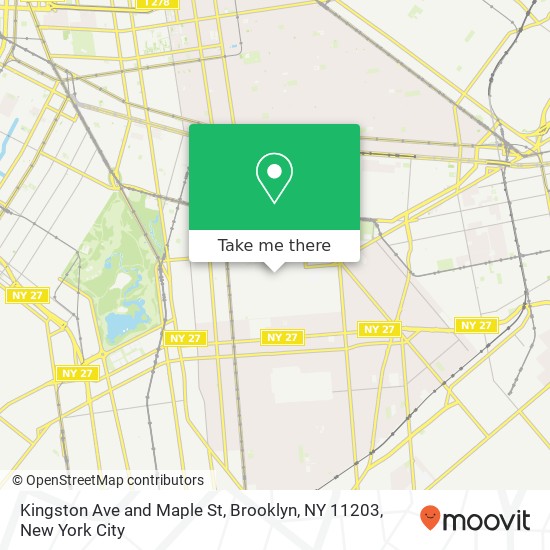 Kingston Ave and Maple St, Brooklyn, NY 11203 map