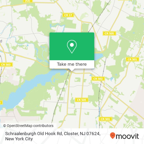 Mapa de Schraalenburgh Old Hook Rd, Closter, NJ 07624