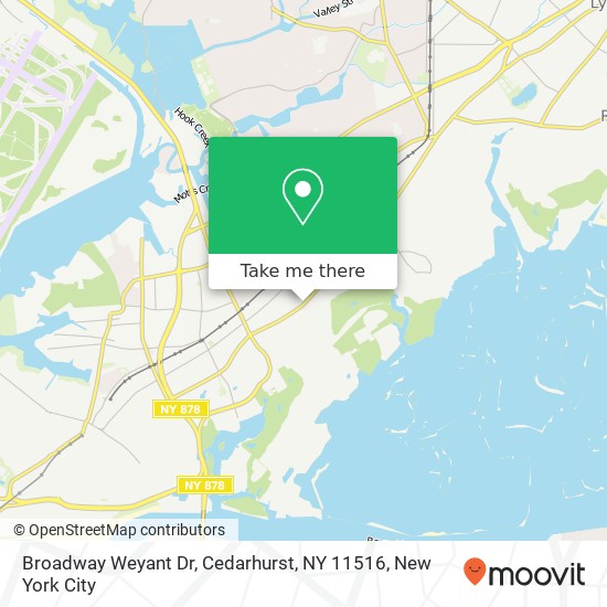 Mapa de Broadway Weyant Dr, Cedarhurst, NY 11516