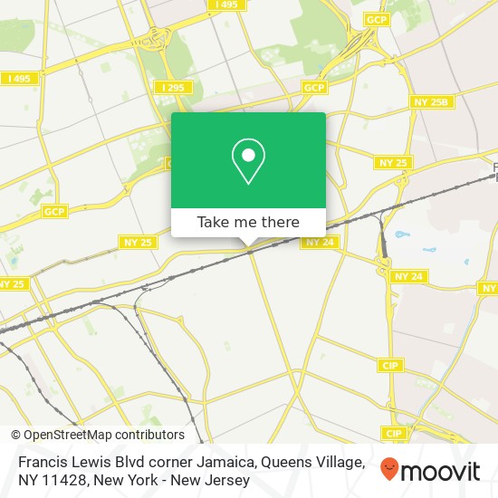 Mapa de Francis Lewis Blvd corner Jamaica, Queens Village, NY 11428