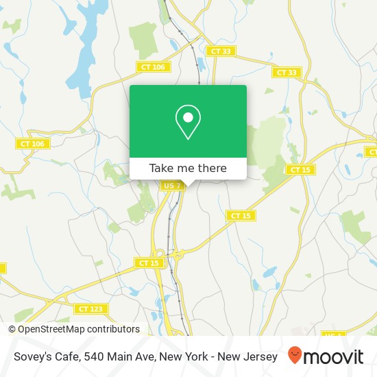 Mapa de Sovey's Cafe, 540 Main Ave