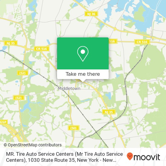 Mapa de MR. Tire Auto Service Centers (Mr Tire Auto Service Centers), 1030 State Route 35