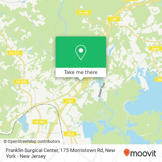 Mapa de Franklin Surgical Center, 175 Morristown Rd