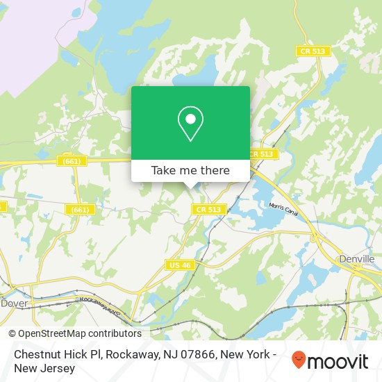 Mapa de Chestnut Hick Pl, Rockaway, NJ 07866