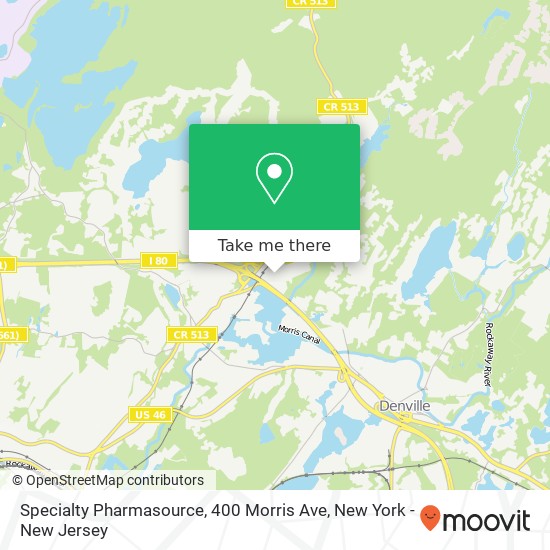 Mapa de Specialty Pharmasource, 400 Morris Ave