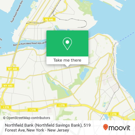 Mapa de Northfield Bank (Northfield Savings Bank), 519 Forest Ave