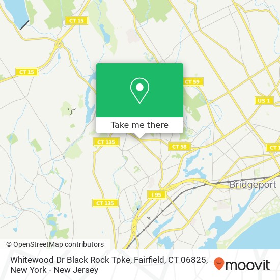 Mapa de Whitewood Dr Black Rock Tpke, Fairfield, CT 06825