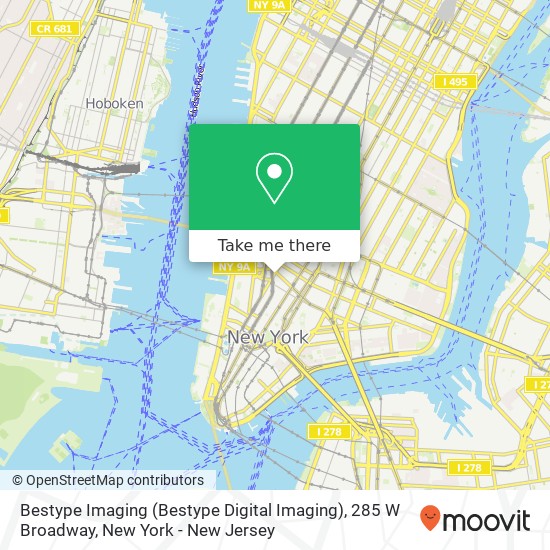 Mapa de Bestype Imaging (Bestype Digital Imaging), 285 W Broadway