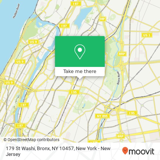 179 St Washi, Bronx, NY 10457 map