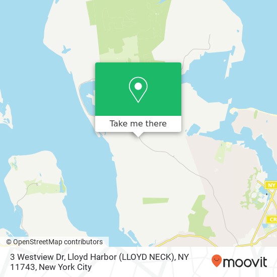 Mapa de 3 Westview Dr, Lloyd Harbor (LLOYD NECK), NY 11743