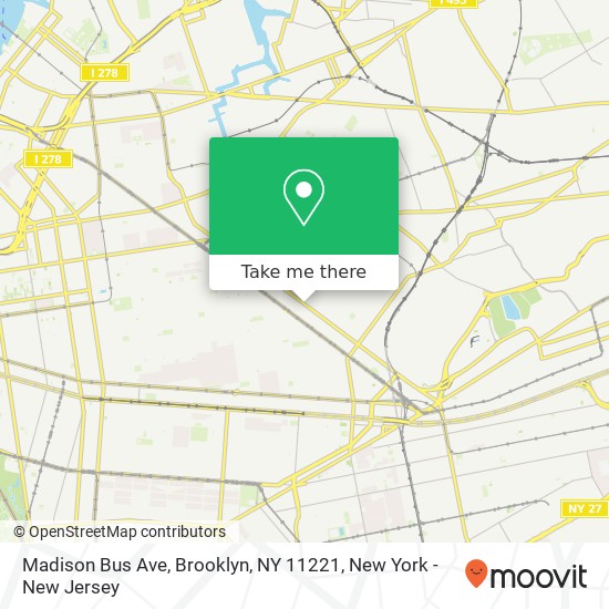 Madison Bus Ave, Brooklyn, NY 11221 map