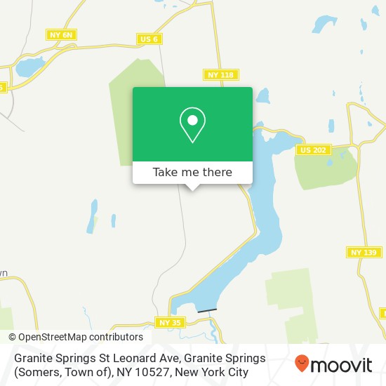Granite Springs St Leonard Ave, Granite Springs (Somers, Town of), NY 10527 map