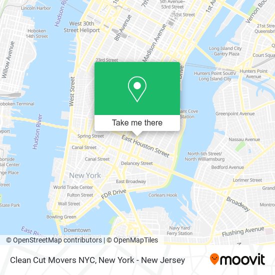 Clean Cut Movers NYC map