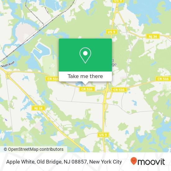 Apple White, Old Bridge, NJ 08857 map