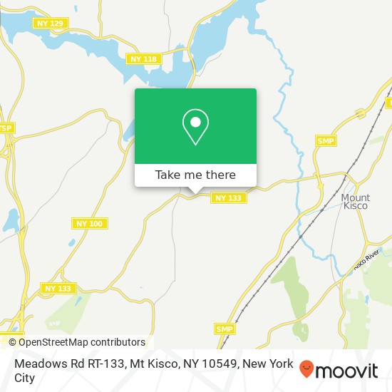 Mapa de Meadows Rd RT-133, Mt Kisco, NY 10549