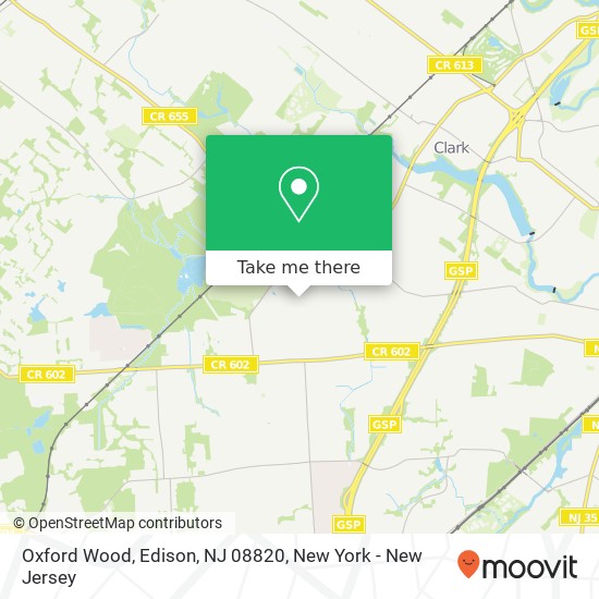 Mapa de Oxford Wood, Edison, NJ 08820