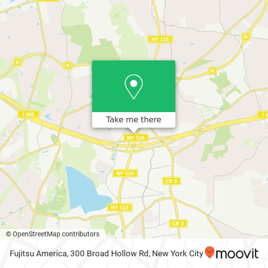 Fujitsu America, 300 Broad Hollow Rd map