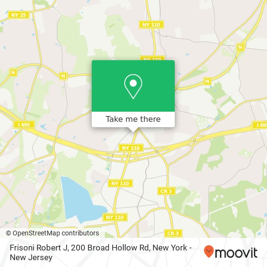 Frisoni Robert J, 200 Broad Hollow Rd map