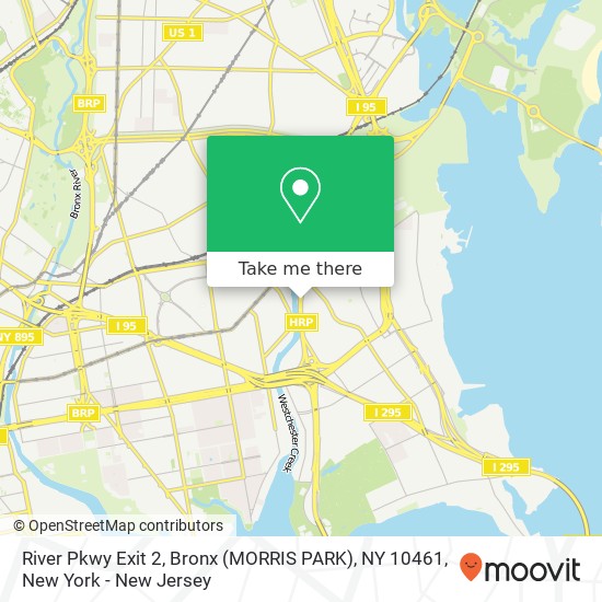 River Pkwy Exit 2, Bronx (MORRIS PARK), NY 10461 map