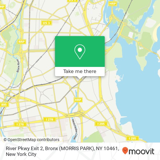 Mapa de River Pkwy Exit 2, Bronx (MORRIS PARK), NY 10461