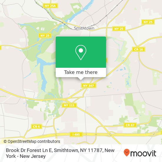 Mapa de Brook Dr Forest Ln E, Smithtown, NY 11787