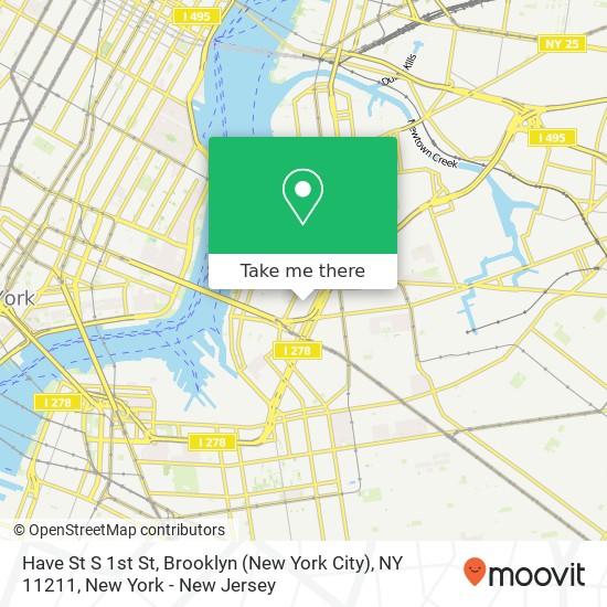 Mapa de Have St S 1st St, Brooklyn (New York City), NY 11211