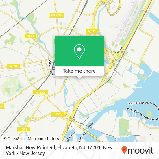 Marshall New Point Rd, Elizabeth, NJ 07201 map