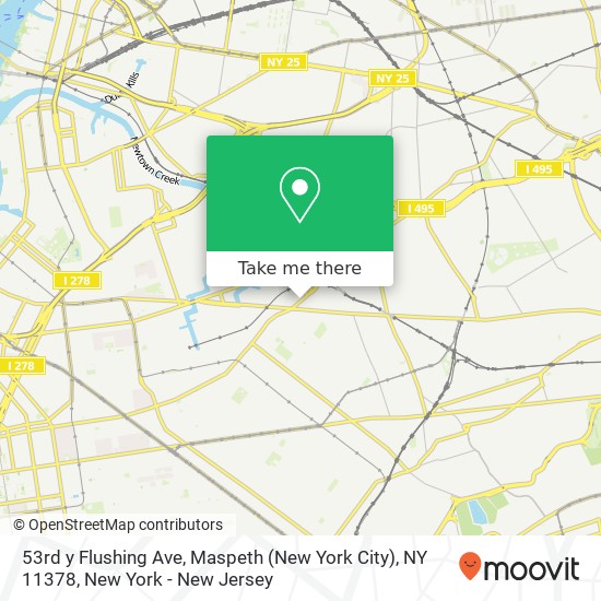 53rd y Flushing Ave, Maspeth (New York City), NY 11378 map