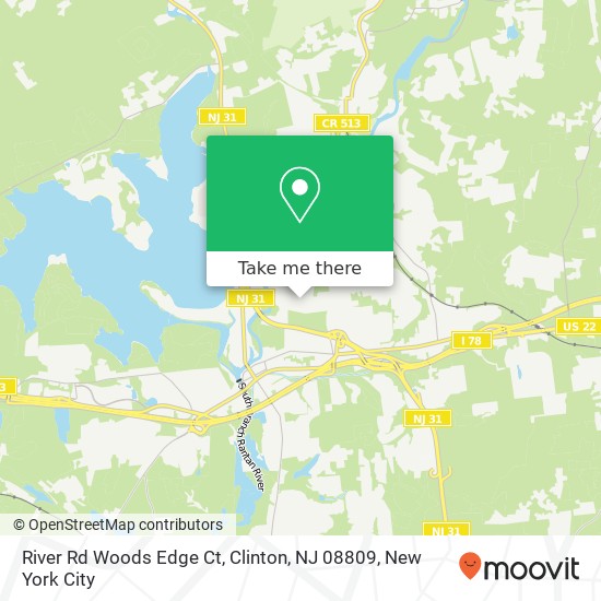 River Rd Woods Edge Ct, Clinton, NJ 08809 map