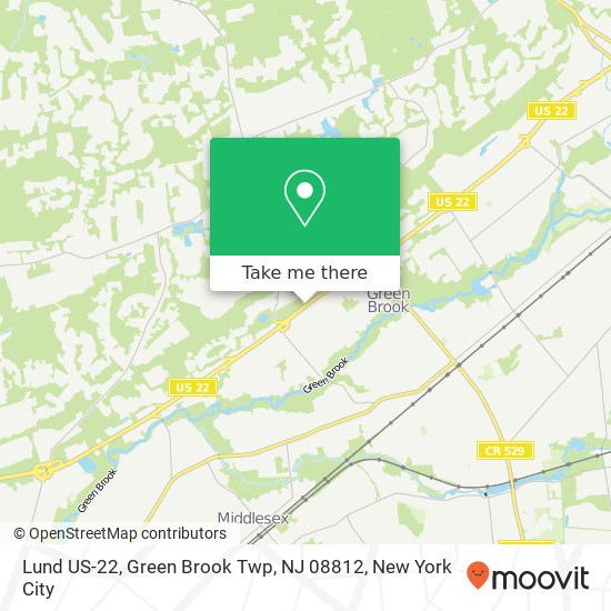 Lund US-22, Green Brook Twp, NJ 08812 map