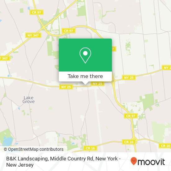 Mapa de B&K Landscaping, Middle Country Rd