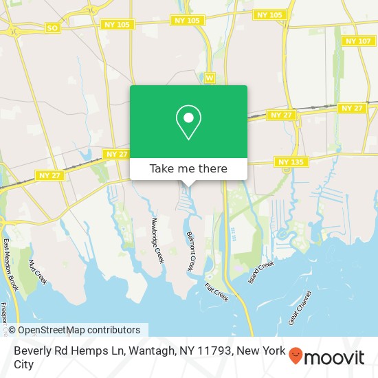Beverly Rd Hemps Ln, Wantagh, NY 11793 map