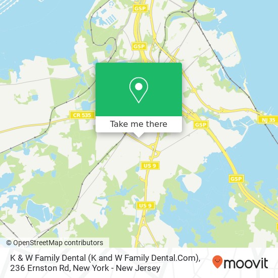 Mapa de K & W Family Dental (K and W Family Dental.Com), 236 Ernston Rd