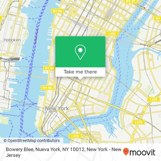 Bowery Blee, Nueva York, NY 10012 map