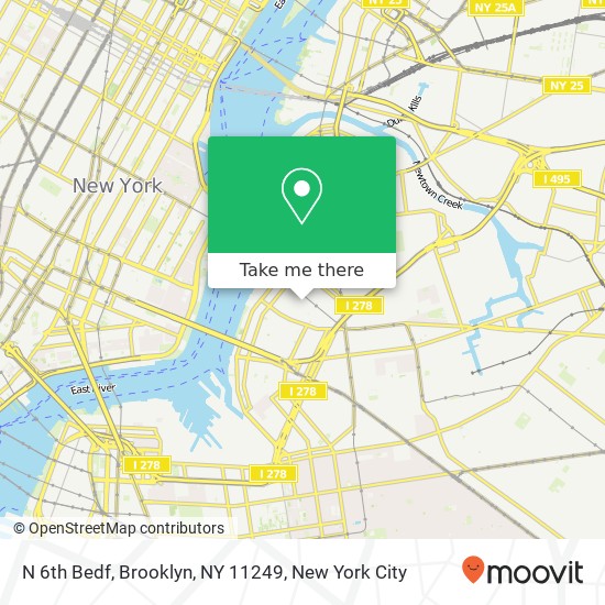 Mapa de N 6th Bedf, Brooklyn, NY 11249