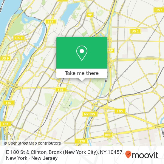 E 180 St & Clinton, Bronx (New York City), NY 10457 map