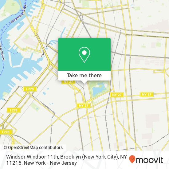 Mapa de Windsor Windsor 11th, Brooklyn (New York City), NY 11215