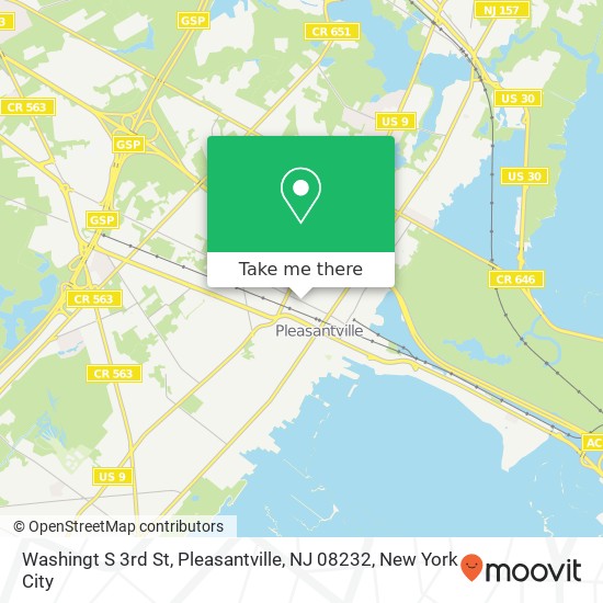 Mapa de Washingt S 3rd St, Pleasantville, NJ 08232