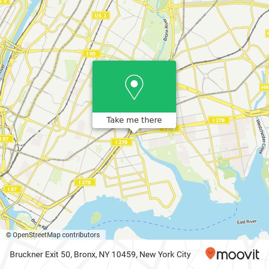 Bruckner Exit 50, Bronx, NY 10459 map