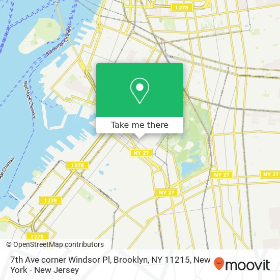 Mapa de 7th Ave corner Windsor Pl, Brooklyn, NY 11215