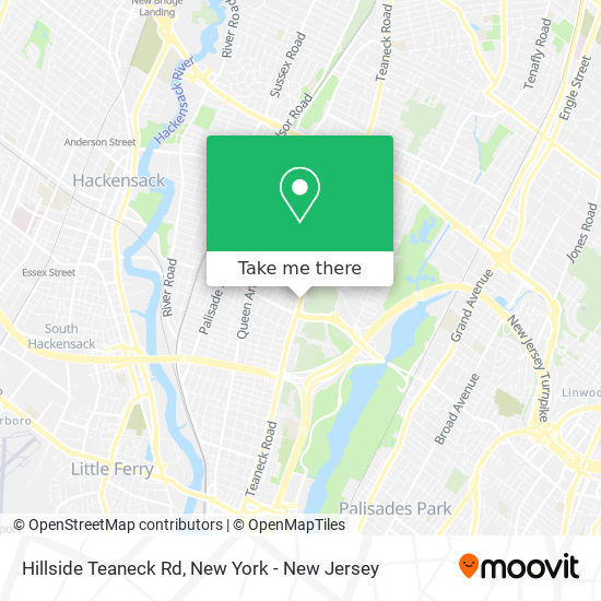Mapa de Hillside Teaneck Rd