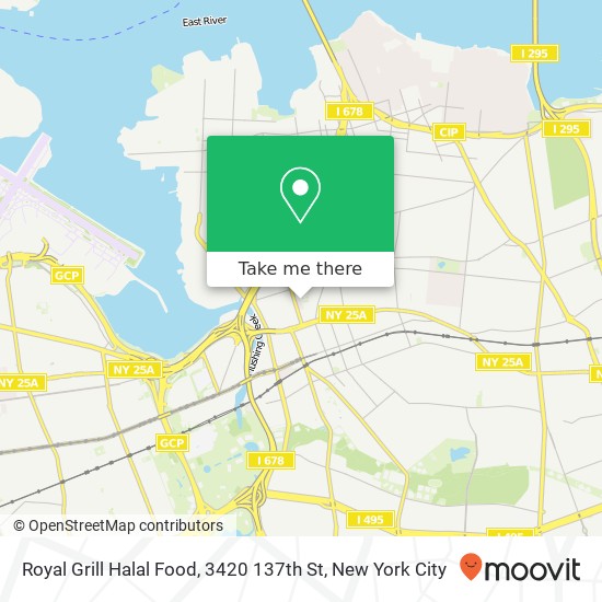 Mapa de Royal Grill Halal Food, 3420 137th St