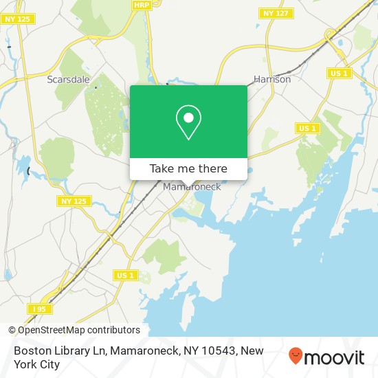 Mapa de Boston Library Ln, Mamaroneck, NY 10543