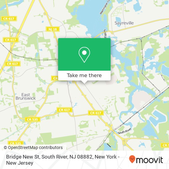 Mapa de Bridge New St, South River, NJ 08882