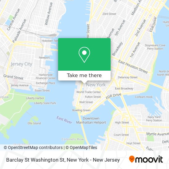 Mapa de Barclay St Washington St