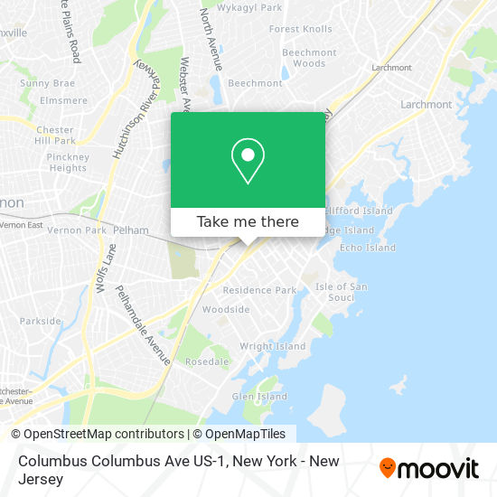 Columbus Columbus Ave US-1 map